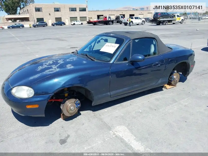 1999 Mazda Mx-5 Miata Leather Pkg/Popular Equipment Pkg/Sports Pkg/Touring Pkg VIN: JM1NB3535X0107141 Lot: 42632931
