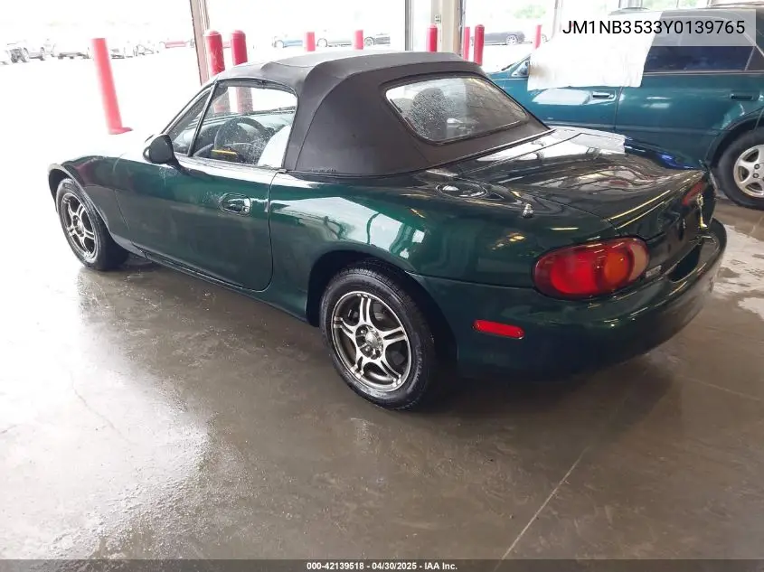 2000 Mazda Mx-5 Miata Ls/Special Edition VIN: JM1NB3533Y0139765 Lot: 42139518