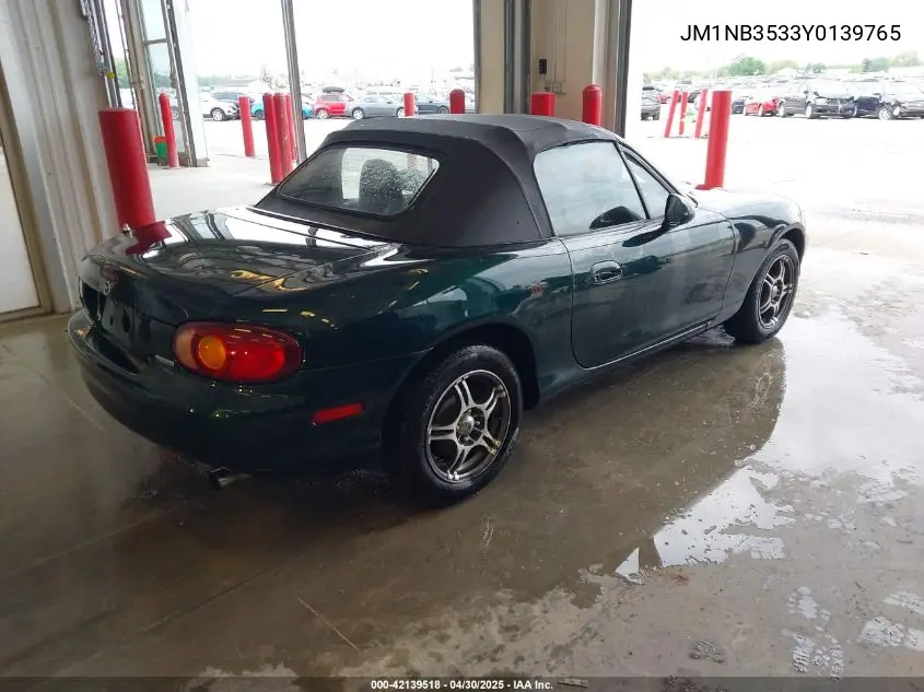 2000 Mazda Mx-5 Miata Ls/Special Edition VIN: JM1NB3533Y0139765 Lot: 42139518