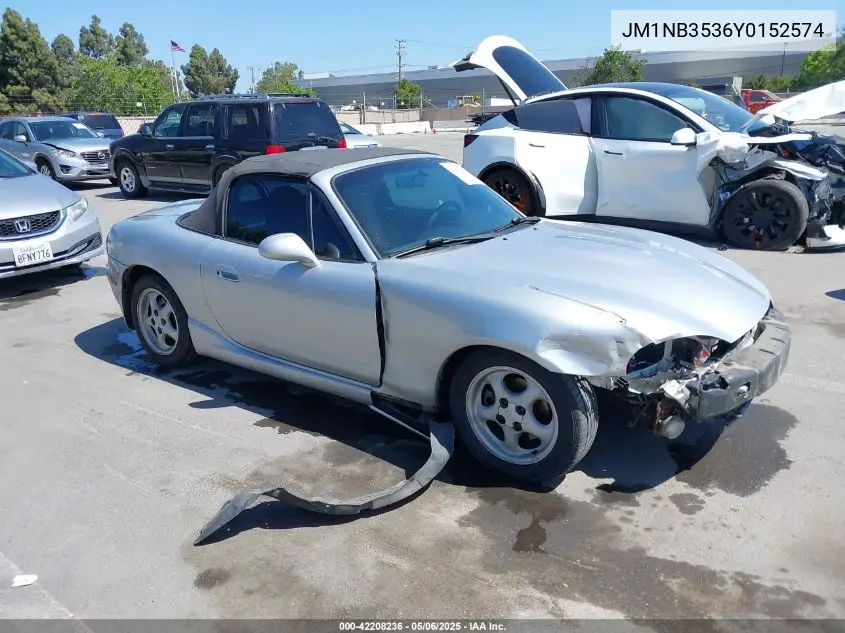 2000 Mazda Mx-5 Miata Ls/Special Edition VIN: JM1NB3536Y0152574 Lot: 42208236