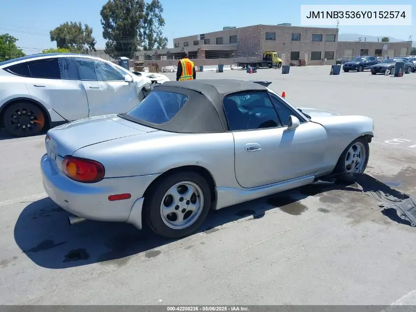 2000 Mazda Mx-5 Miata Ls/Special Edition VIN: JM1NB3536Y0152574 Lot: 42208236