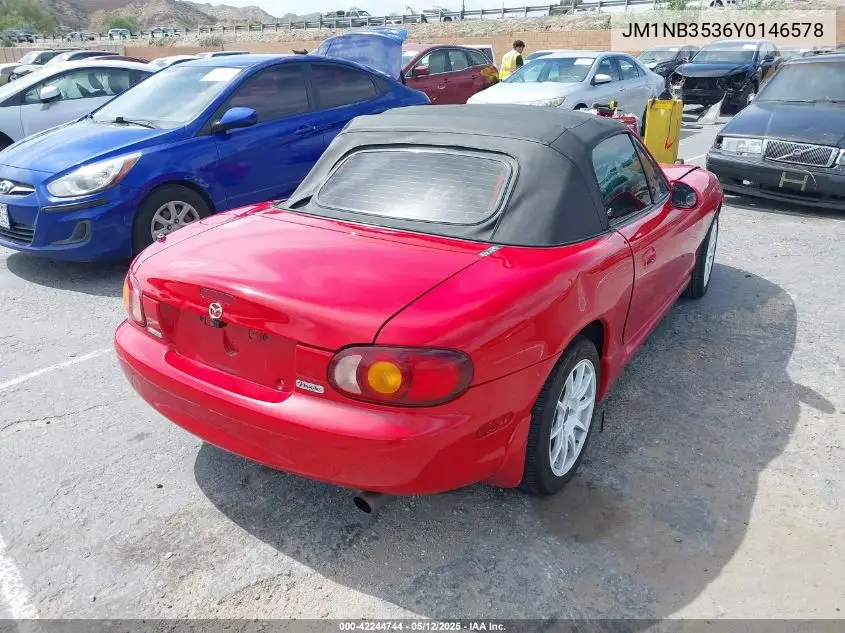 2000 Mazda Mx-5 Miata Ls/Special Edition VIN: JM1NB3536Y0146578 Lot: 42244744