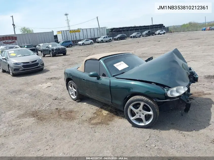 2001 Mazda Mx-5 Miata Ls/Special Edition VIN: JM1NB353810212361 Lot: 42128732