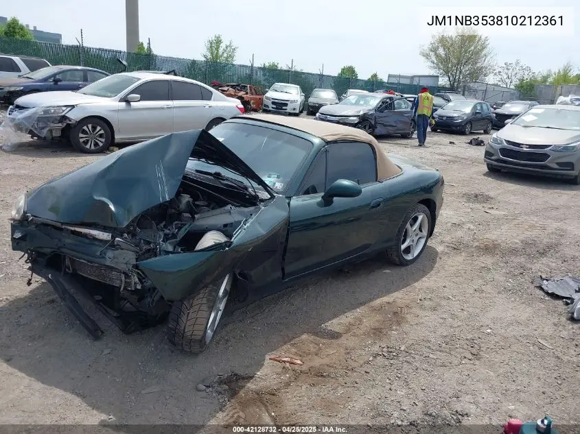 2001 Mazda Mx-5 Miata Ls/Special Edition VIN: JM1NB353810212361 Lot: 42128732