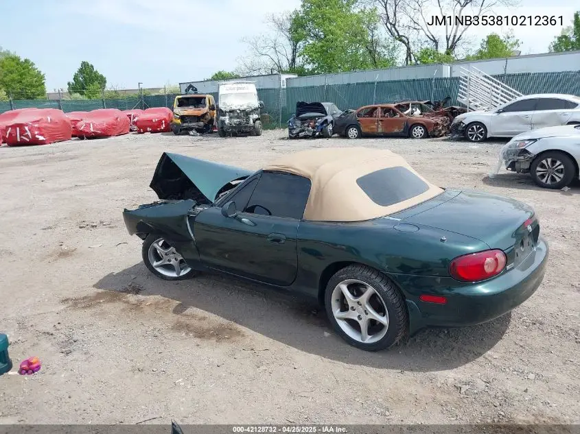 2001 Mazda Mx-5 Miata Ls/Special Edition VIN: JM1NB353810212361 Lot: 42128732