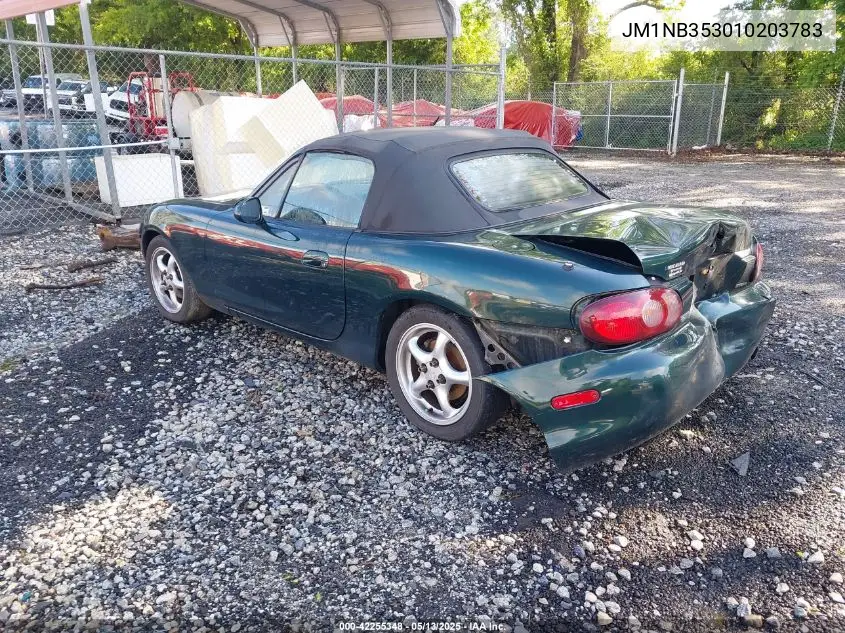 2001 Mazda Mx-5 Miata Ls/Special Edition VIN: JM1NB353010203783 Lot: 42255348