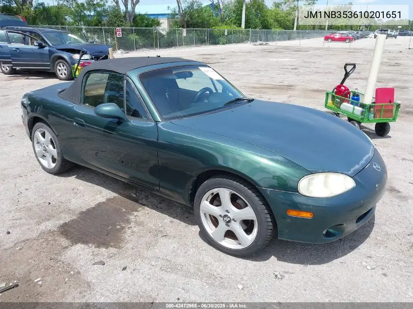 2001 Mazda Mx-5 Miata Ls/Special Edition VIN: JM1NB353610201651 Lot: 42472968