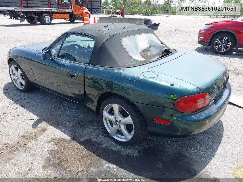2001 Mazda Mx-5 Miata Ls/Special Edition VIN: JM1NB353610201651 Lot: 42472968