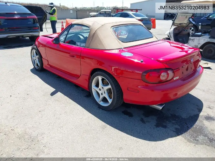 2001 Mazda Mx-5 Miata Ls/Special Edition VIN: JM1NB353210204983 Lot: 42555329