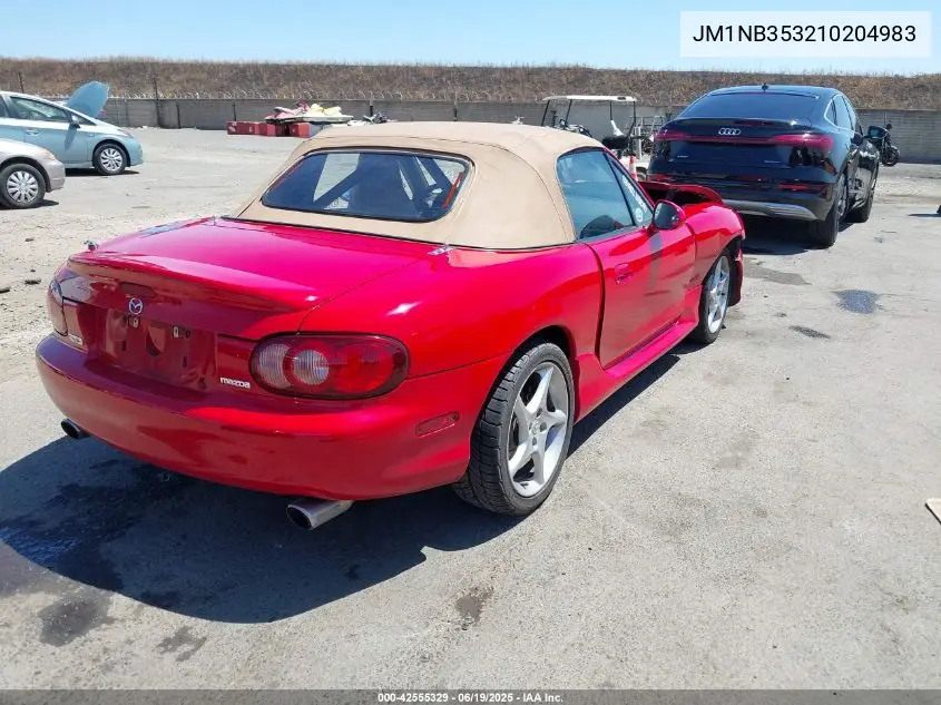 2001 Mazda Mx-5 Miata Ls/Special Edition VIN: JM1NB353210204983 Lot: 42555329