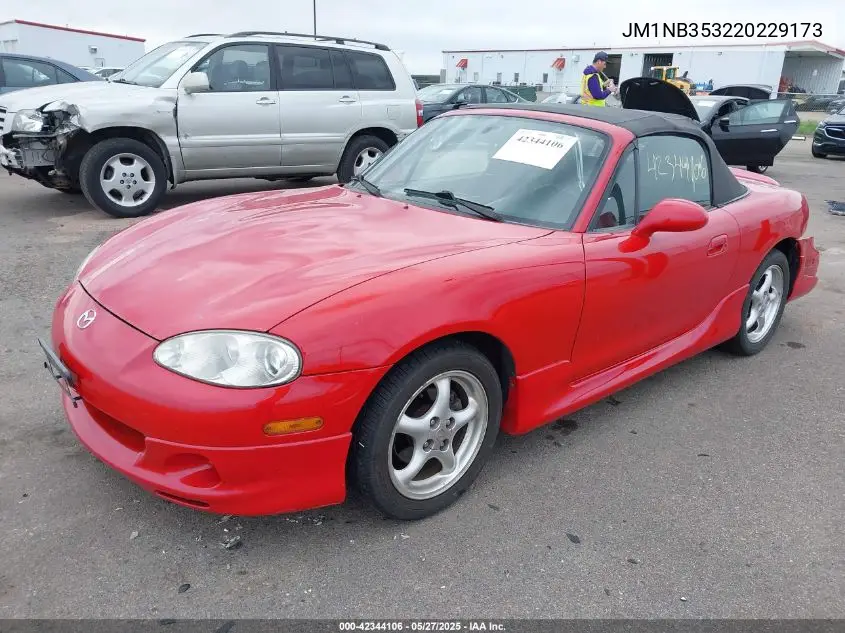 2002 Mazda Mx-5 Miata Cloth/Ls/Se VIN: JM1NB353220229173 Lot: 42344106