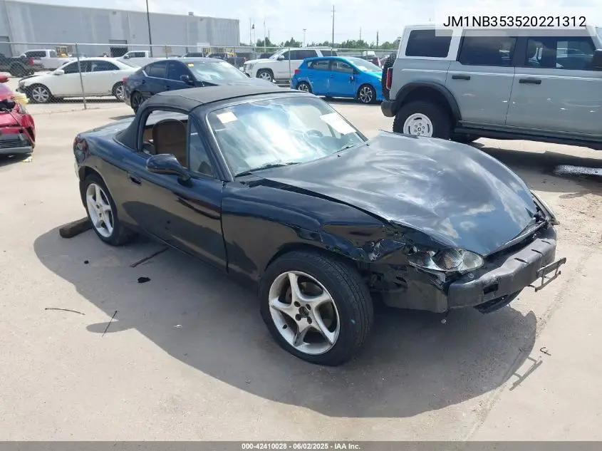 2002 Mazda Mx-5 Miata Cloth/Ls/Se VIN: JM1NB353520221312 Lot: 42410028