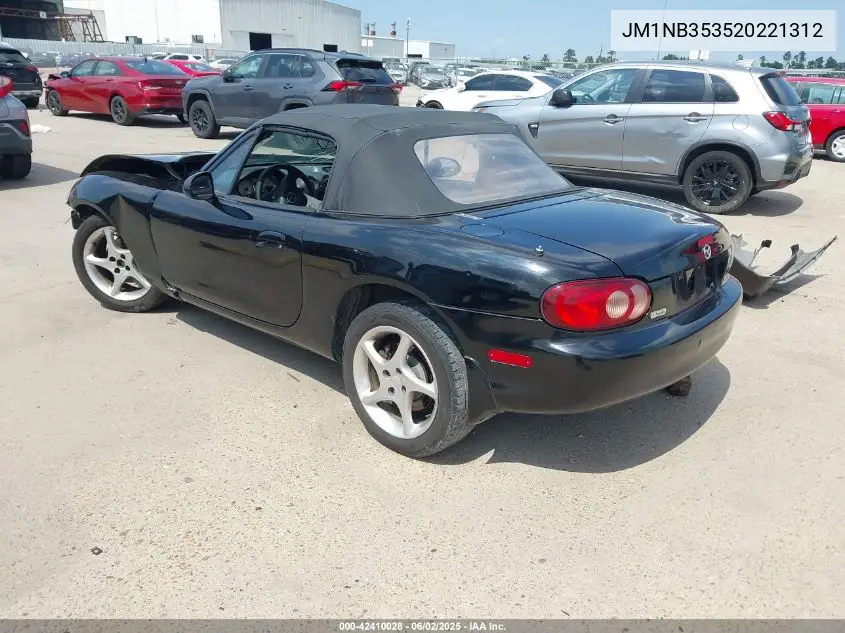2002 Mazda Mx-5 Miata Cloth/Ls/Se VIN: JM1NB353520221312 Lot: 42410028