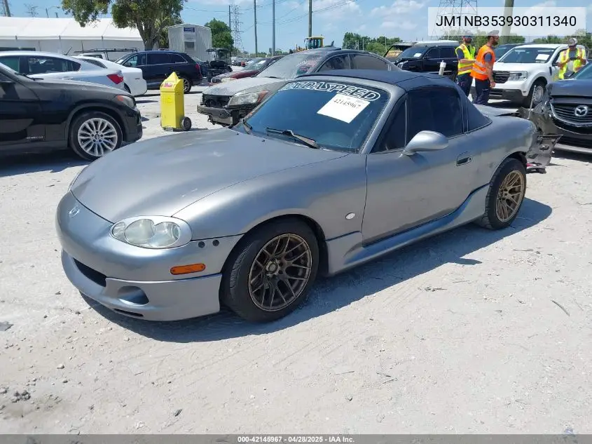 2003 Mazda Mx-5 Miata Cloth/Ls/Se/Shinsen VIN: JM1NB353930311340 Lot: 42145967