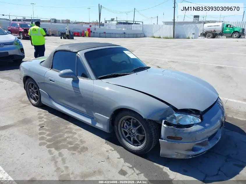 2003 Mazda Mx-5 Miata Cloth/Ls/Se/Shinsen VIN: JM1NB353930309670 Lot: 42234586