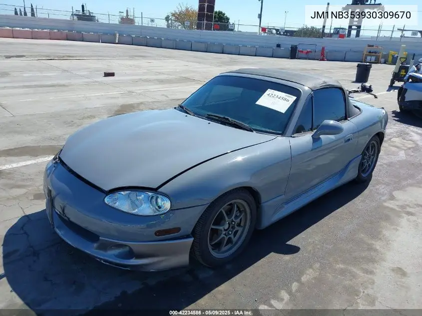 2003 Mazda Mx-5 Miata Cloth/Ls/Se/Shinsen VIN: JM1NB353930309670 Lot: 42234586