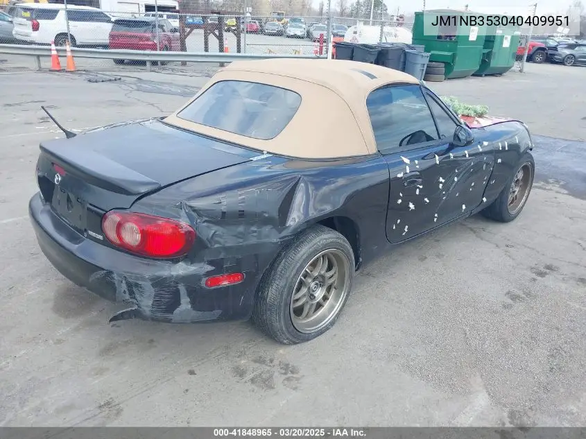 2004 Mazda Mx-5 Miata Cloth VIN: JM1NB353040409951 Lot: 41848965