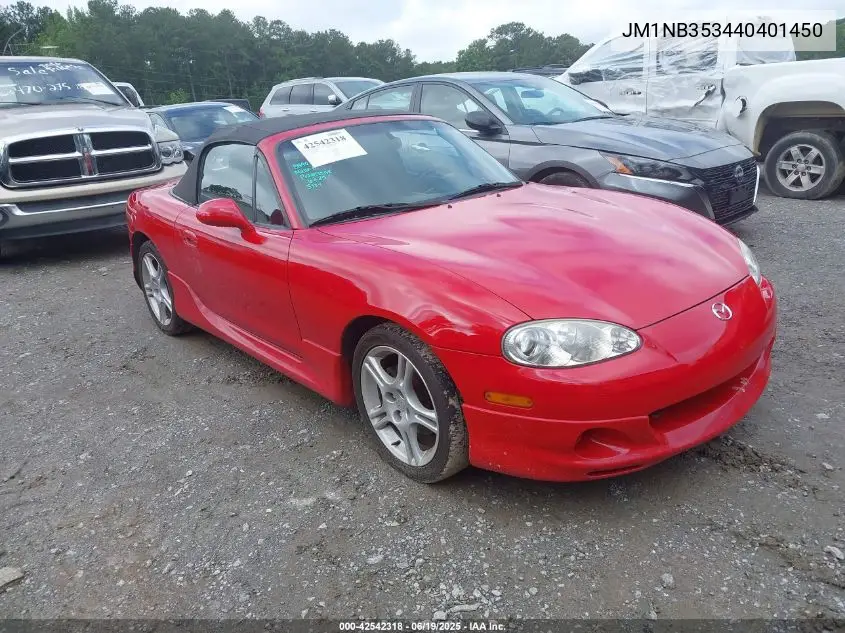 2004 Mazda Mx-5 Miata Cloth VIN: JM1NB353440401450 Lot: 42542318