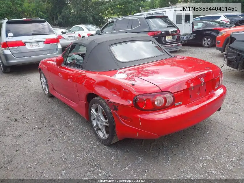 2004 Mazda Mx-5 Miata Cloth VIN: JM1NB353440401450 Lot: 42542318