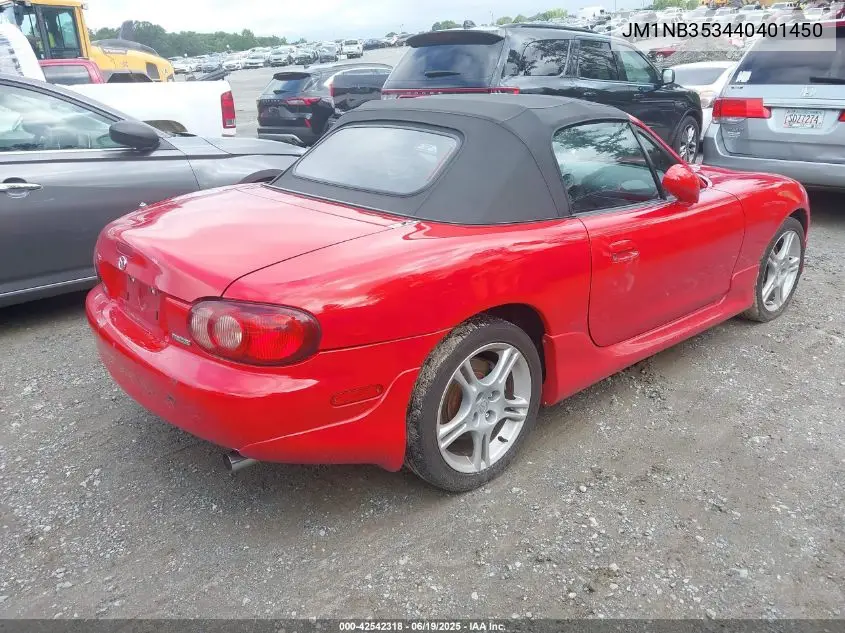 2004 Mazda Mx-5 Miata Cloth VIN: JM1NB353440401450 Lot: 42542318