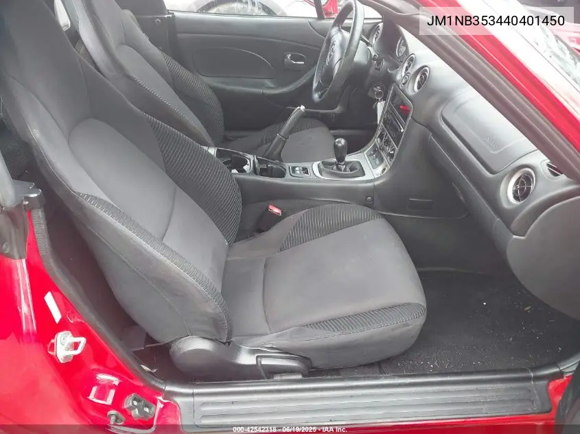 2004 Mazda Mx-5 Miata Cloth VIN: JM1NB353440401450 Lot: 42542318