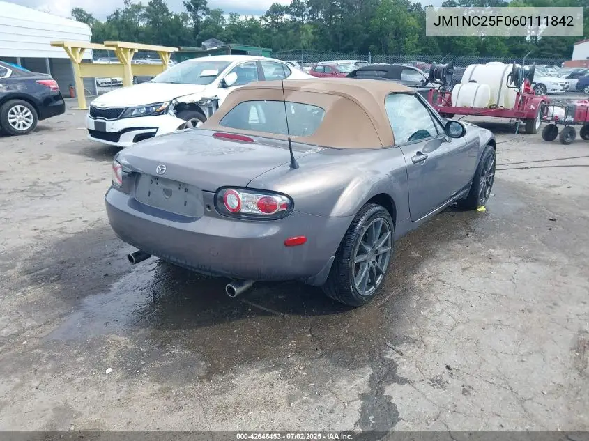 2006 Mazda Mx-5 Touring VIN: JM1NC25F060111842 Lot: 42646453