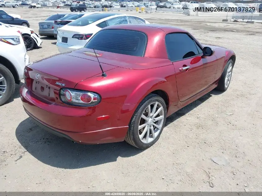 2007 Mazda Mx-5 Grand Touring VIN: JM1NC26F670137829 Lot: 42455020