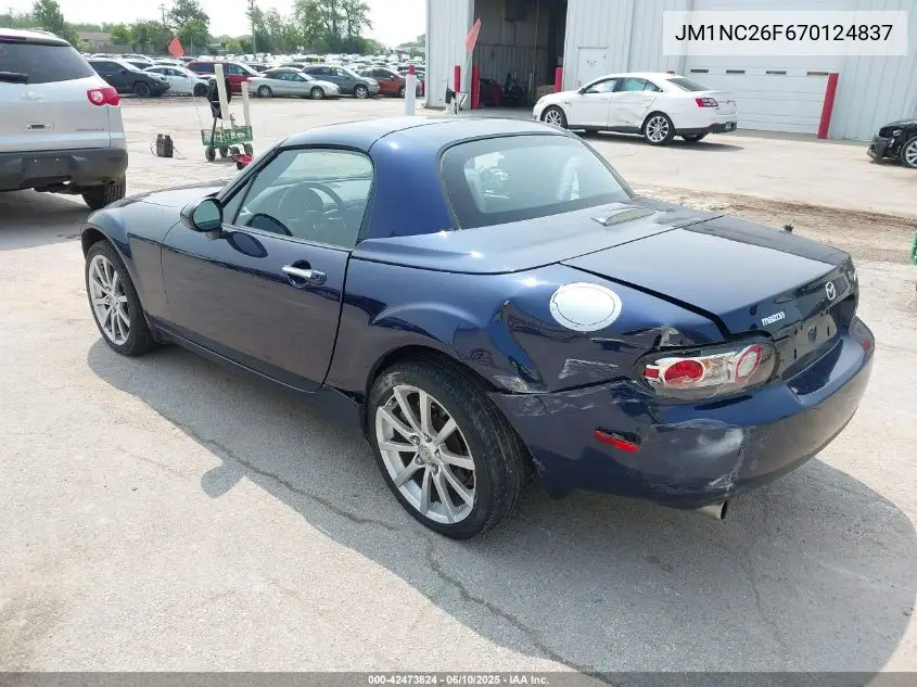 2007 Mazda Mx-5 Grand Touring VIN: JM1NC26F670124837 Lot: 42473824