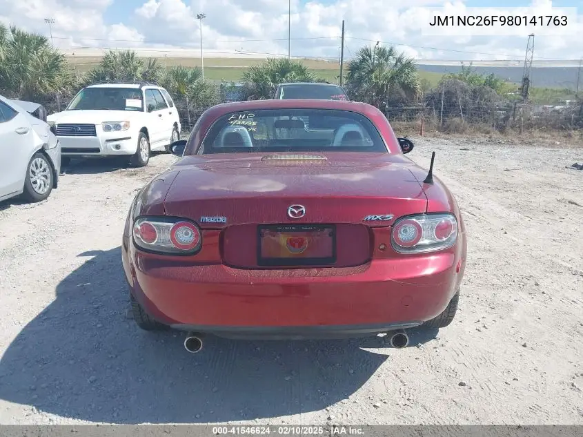 2008 Mazda Mx-5 Grand Touring VIN: JM1NC26F980141763 Lot: 41546624
