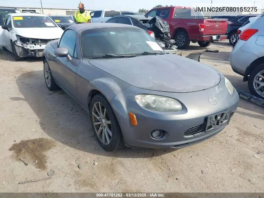 2008 Mazda Mx-5 Touring VIN: JM1NC26F080155275 Lot: 41781262
