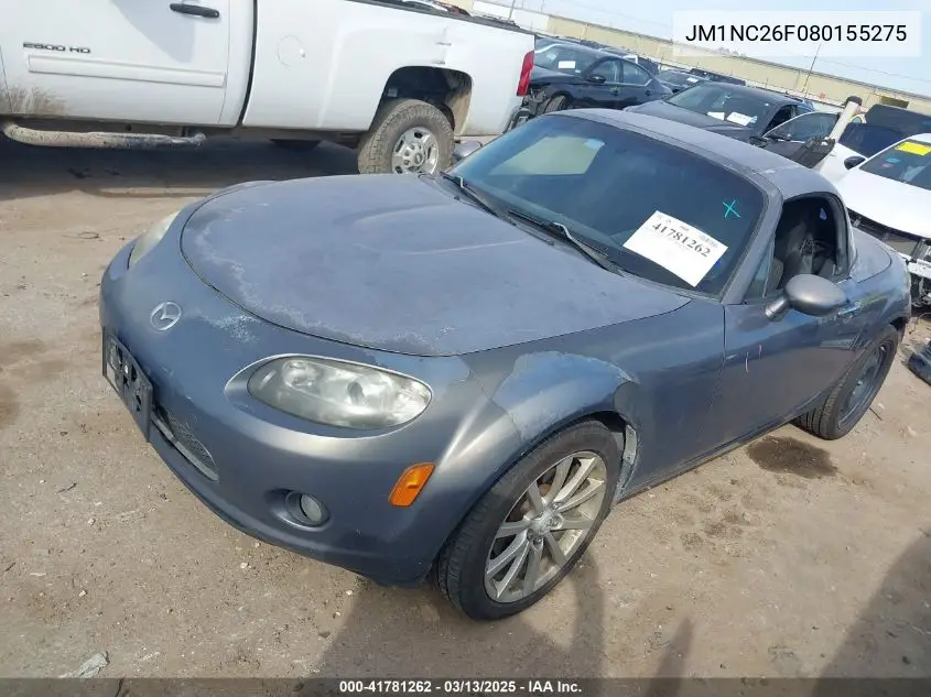 2008 Mazda Mx-5 Touring VIN: JM1NC26F080155275 Lot: 41781262