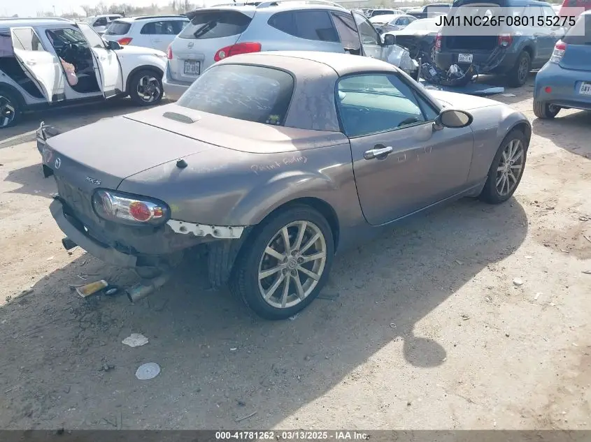 2008 Mazda Mx-5 Touring VIN: JM1NC26F080155275 Lot: 41781262