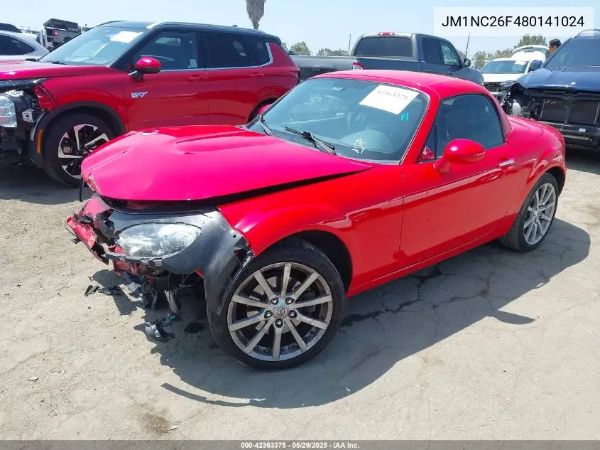 2008 Mazda Mx-5 Grand Touring VIN: JM1NC26F480141024 Lot: 42363375