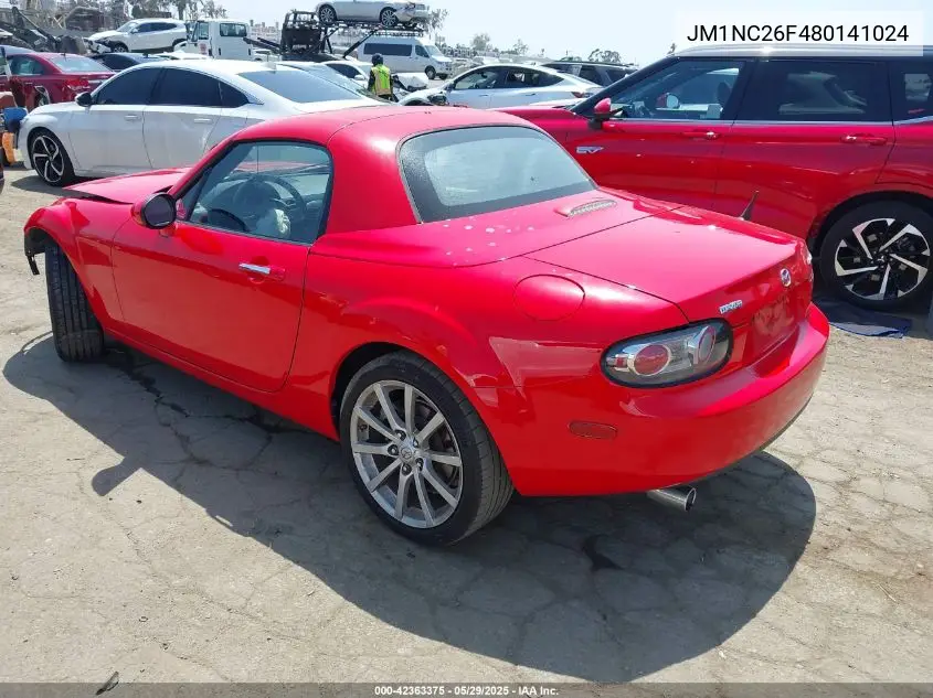 2008 Mazda Mx-5 Grand Touring VIN: JM1NC26F480141024 Lot: 42363375