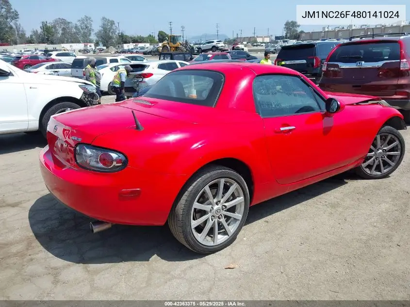 2008 Mazda Mx-5 Grand Touring VIN: JM1NC26F480141024 Lot: 42363375