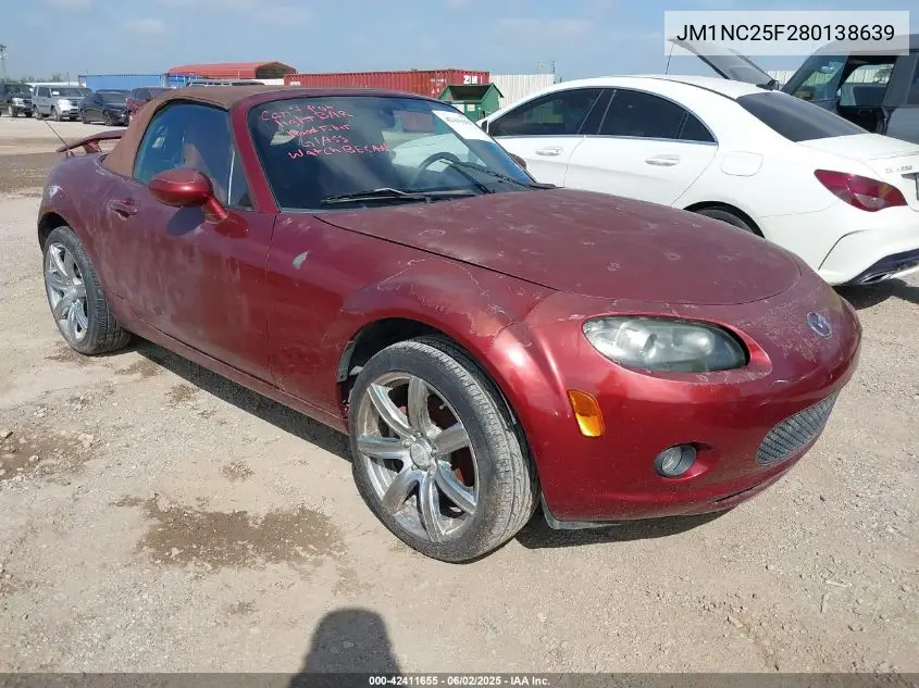 2008 Mazda Mx-5 Grand Touring VIN: JM1NC25F280138639 Lot: 42411655