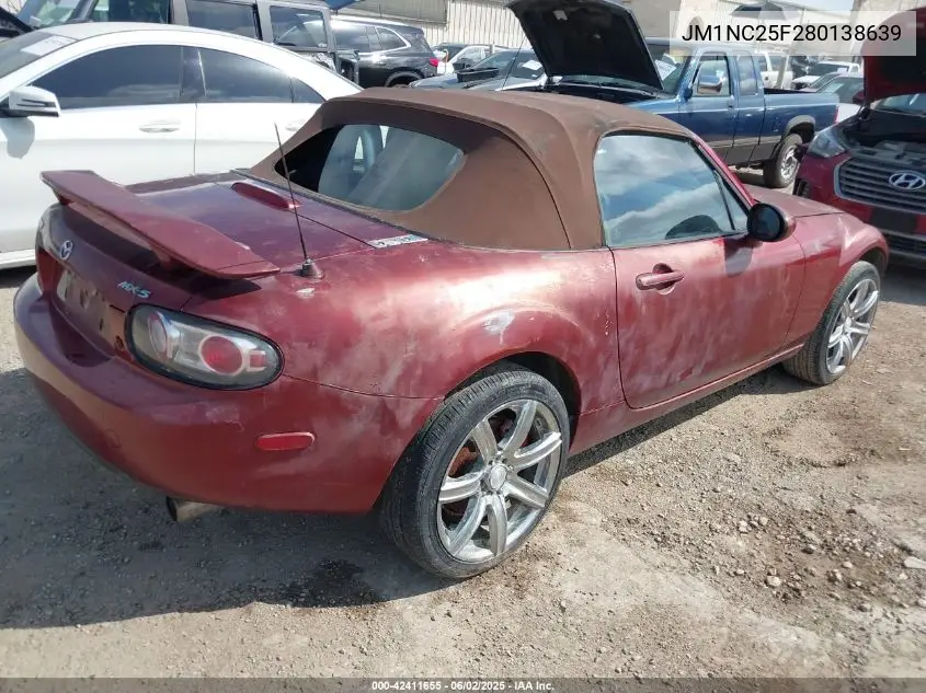 2008 Mazda Mx-5 Grand Touring VIN: JM1NC25F280138639 Lot: 42411655
