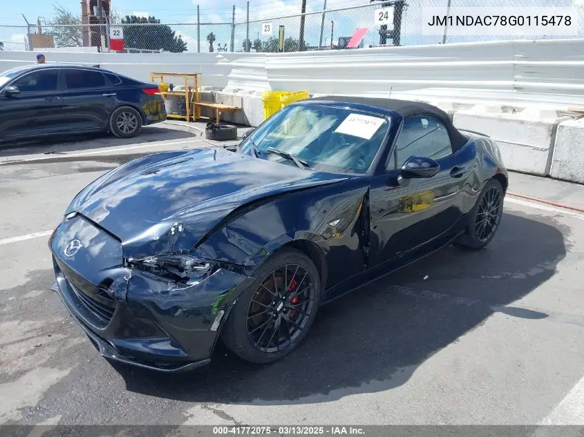 2016 Mazda Mx-5 Miata Club VIN: JM1NDAC78G0115478 Lot: 41772075
