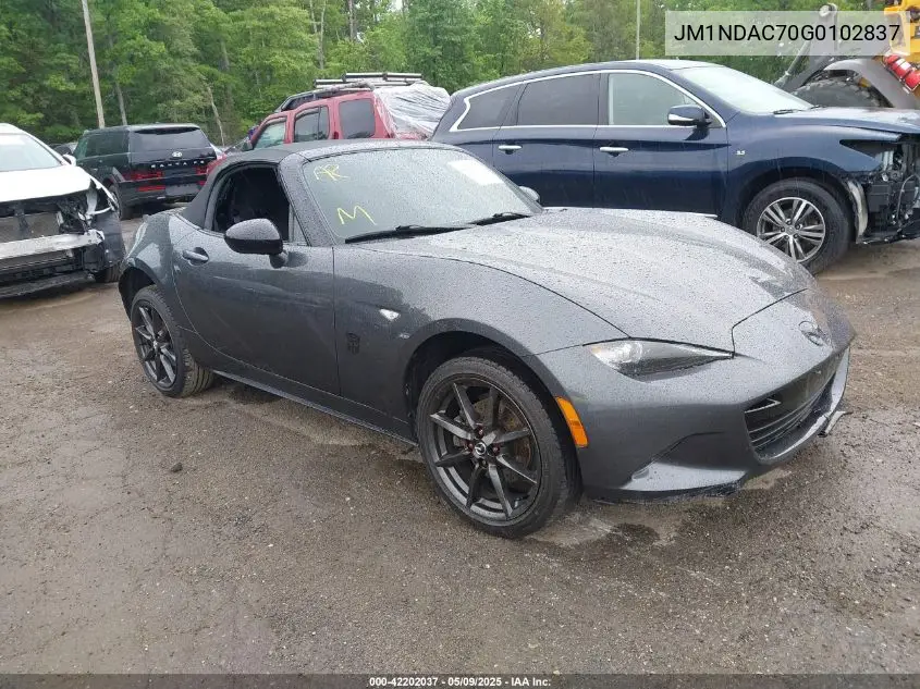 2016 Mazda Mx-5 Miata Club VIN: JM1NDAC70G0102837 Lot: 42202037