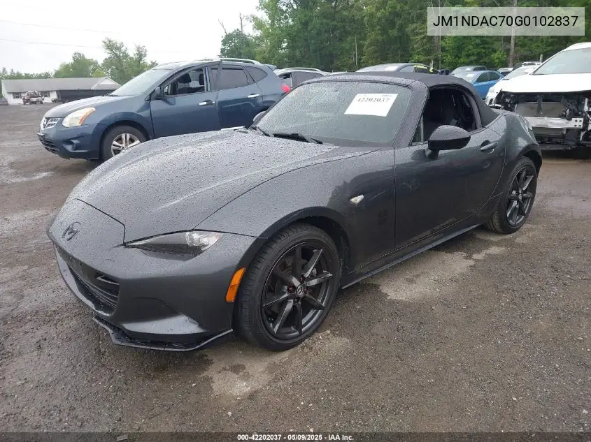 2016 Mazda Mx-5 Miata Club VIN: JM1NDAC70G0102837 Lot: 42202037
