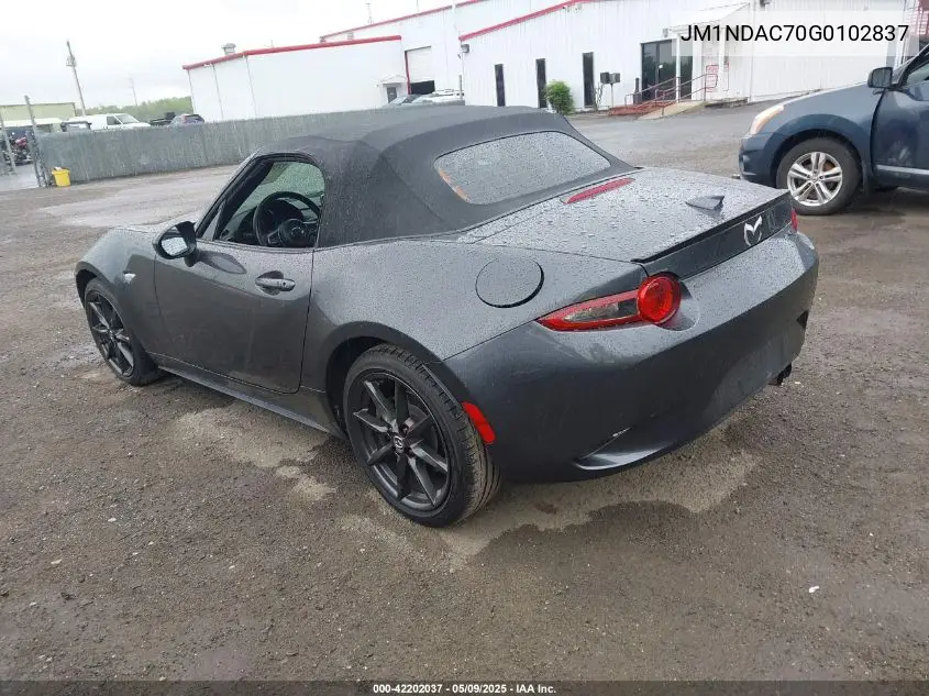 2016 Mazda Mx-5 Miata Club VIN: JM1NDAC70G0102837 Lot: 42202037