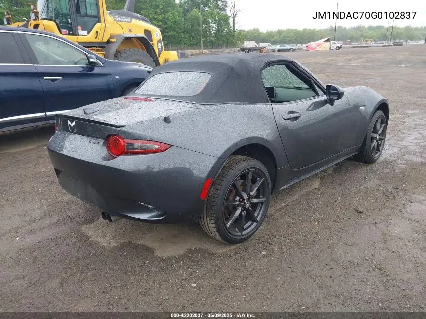 2016 Mazda Mx-5 Miata Club VIN: JM1NDAC70G0102837 Lot: 42202037