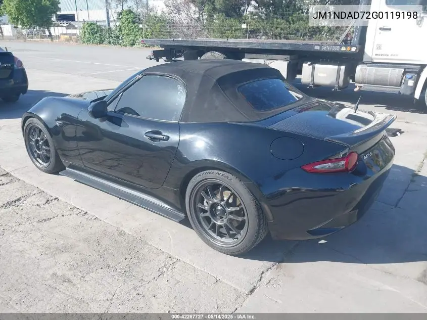 2016 Mazda Mx-5 Miata Grand Touring VIN: JM1NDAD72G0119198 Lot: 42267727