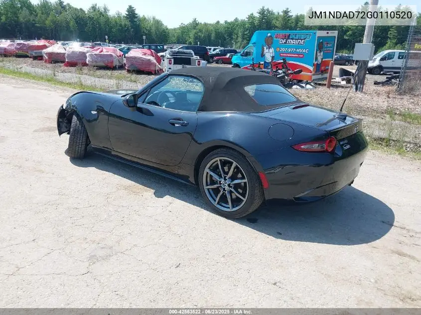 2016 Mazda Mx-5 Miata Grand Touring VIN: JM1NDAD72G0110520 Lot: 42563522