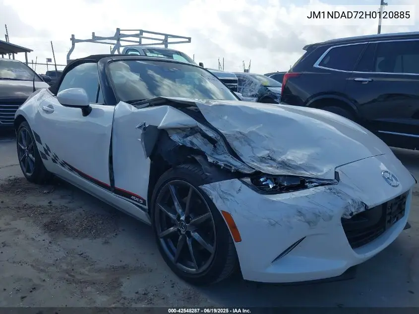 2017 Mazda Mx-5 Miata Grand Touring VIN: JM1NDAD72H0120885 Lot: 42548287