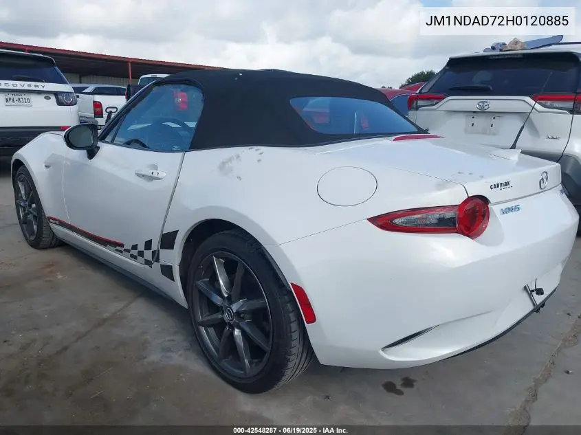 2017 Mazda Mx-5 Miata Grand Touring VIN: JM1NDAD72H0120885 Lot: 42548287