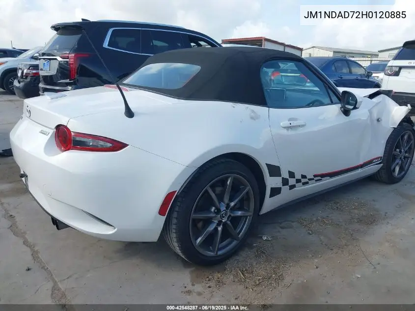 2017 Mazda Mx-5 Miata Grand Touring VIN: JM1NDAD72H0120885 Lot: 42548287
