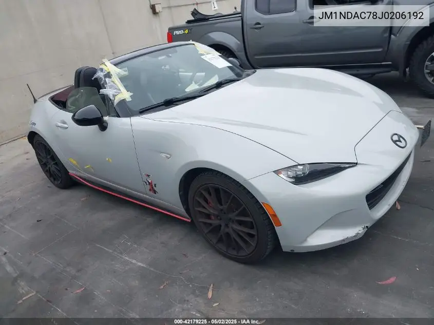 2018 Mazda Mx-5 Miata Club VIN: JM1NDAC78J0206192 Lot: 42179225
