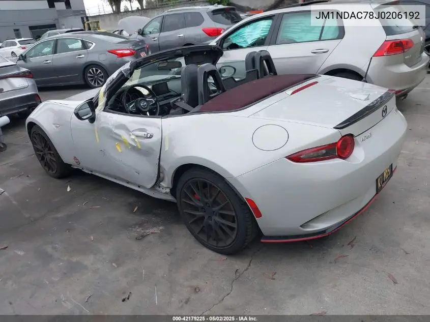 2018 Mazda Mx-5 Miata Club VIN: JM1NDAC78J0206192 Lot: 42179225