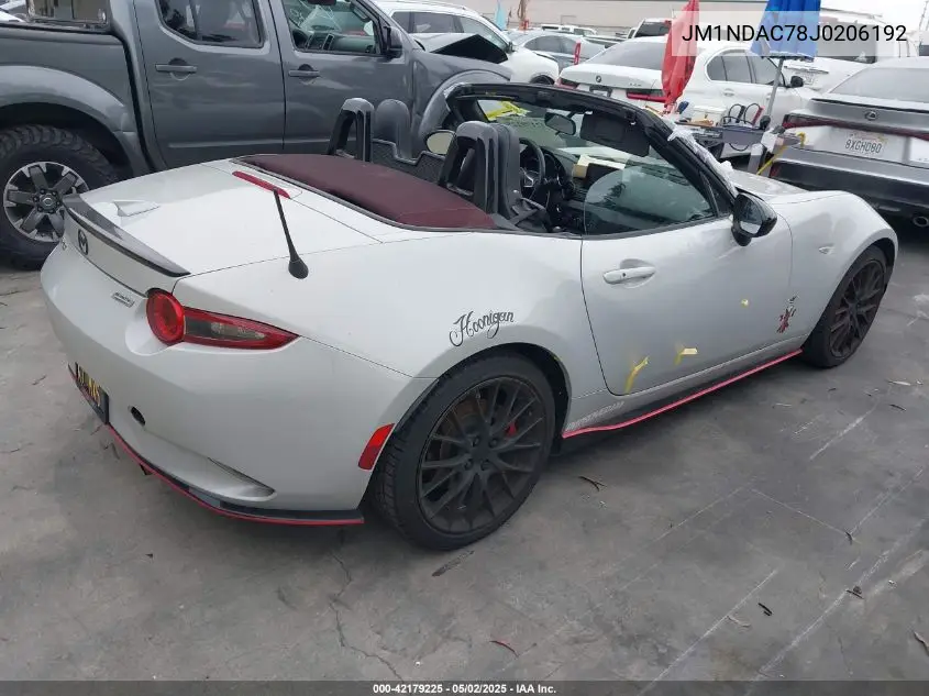 2018 Mazda Mx-5 Miata Club VIN: JM1NDAC78J0206192 Lot: 42179225